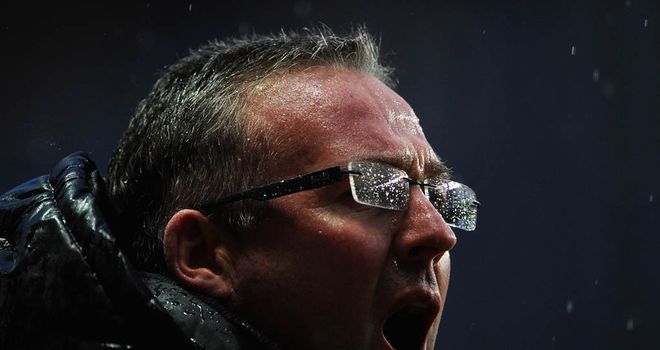 Lambert: had presided over a tough season at Villa Park