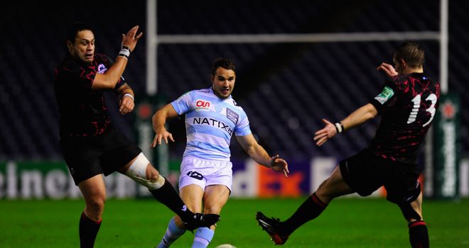 Olly Barkley: Racing Metro fly-half slides a kick through