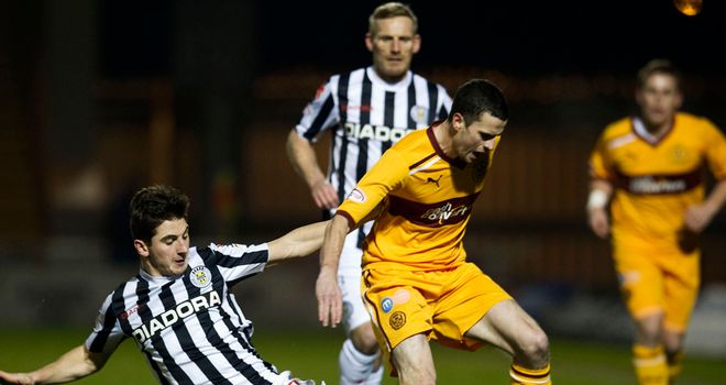 Jamie Murphy: In action for Motherwell against St Mirren