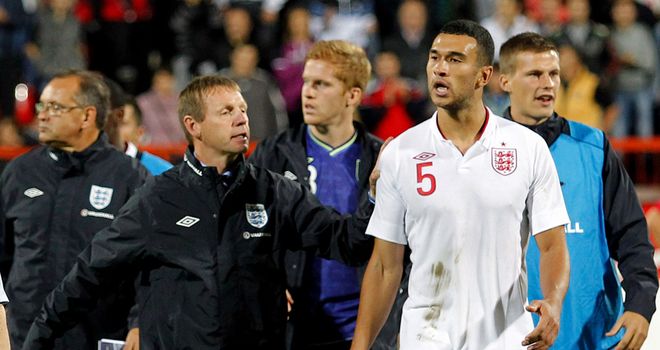 Ugly scenes followed England's win in Serbia last year