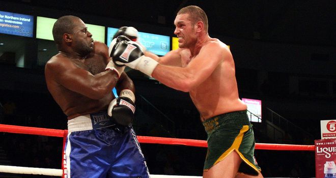 Tyson Fury (right) was a unanimous points winner