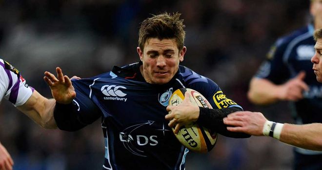 Richard Mustoe in action for the Cardiff Blues
