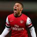 The 19-year-old scores against his former manager and the man who gave him his professional debut, Alan Pardew. 2-1 to Arsenal.