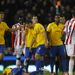 Stoke City are reduced to ten-men when Steven N'Zonzi goes in on Jack Cork. The red card looks a bit harsh on closer inspection.