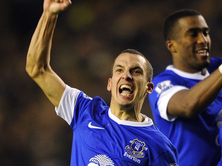 Leon Osman: Gave Everton the lead on Boxing Day