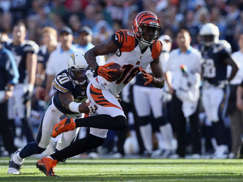 AJ Green had nine catches for 84 yards in Cincinnati's victory at San Diego