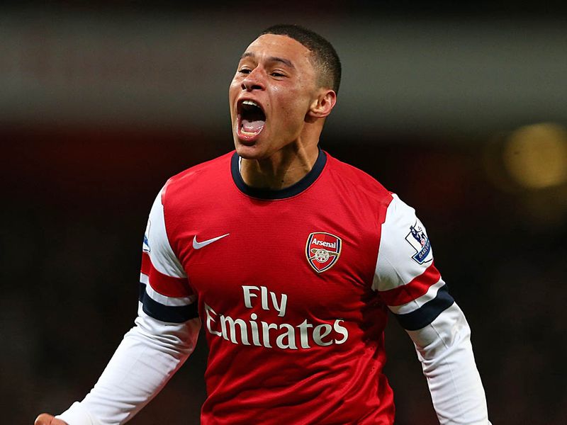 The 19-year-old scores against his former manager and the man who gave him his professional debut, Alan Pardew. 2-1 to Arsenal.