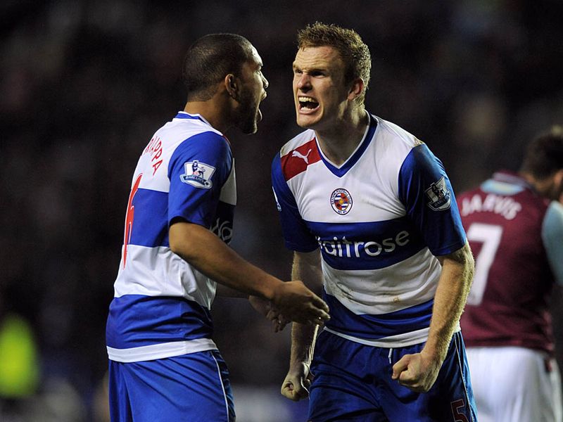 Alex Pearce celebrates at the final whistle as Reading seal their second victory of the season with a 1-0 win over West Ham.