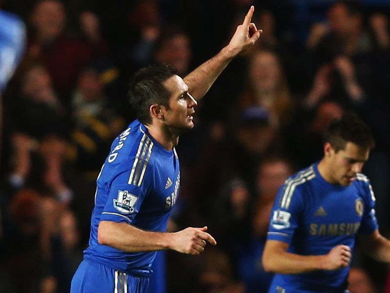 Lampard celebrates his goal