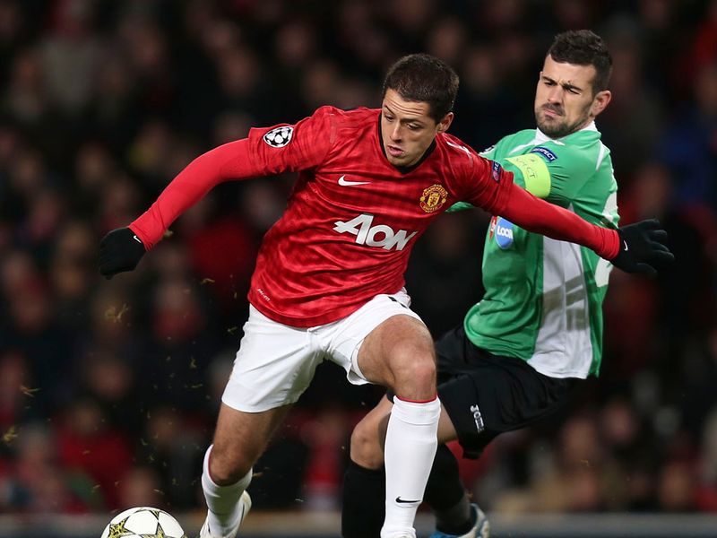 Man United had already won their Champions League group so Javier Hernandez was one of just a handful of big names picked to face Cluj