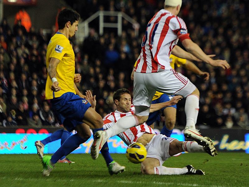 Stoke are back in it on 67 minutes. Matthew Upson slides in to follow up a shot blocked by Fonte, his shot finds it's way through a crowded penalty area.