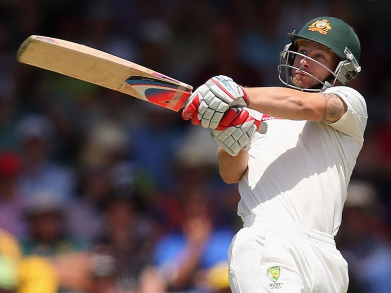 Matthew Wade defied the bowlers and recorded a half century that included three sixes.