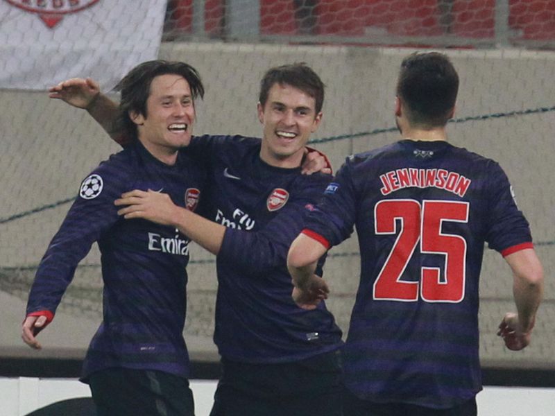 Tomas Rosicky found the net to put Arsenal into a 1-0 lead