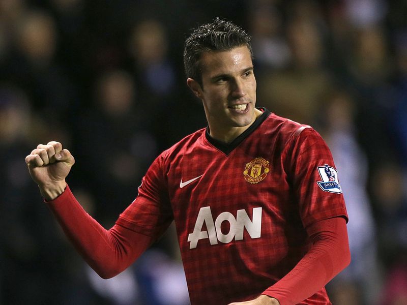 Robin van Persie ensured United went into the break leading 4-3