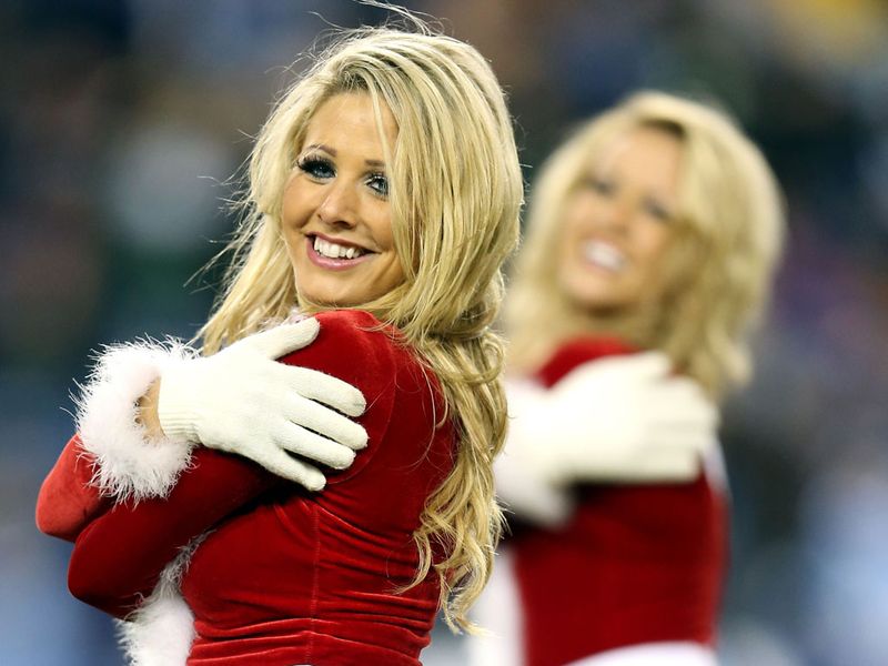 The Tennessee Titans' cheerleaders spread the festive cheer in the Monday night clash against the New York Jets