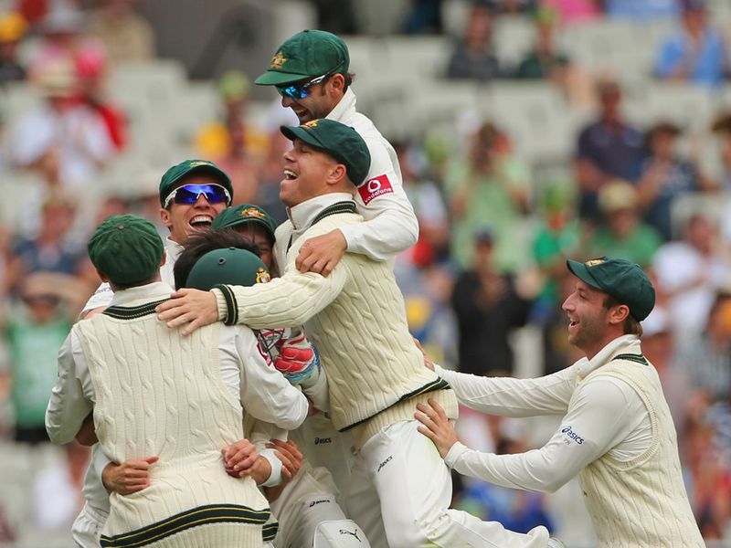 Johnson was mobbed by his team-mates after removing Tillakaratne Dilshan.