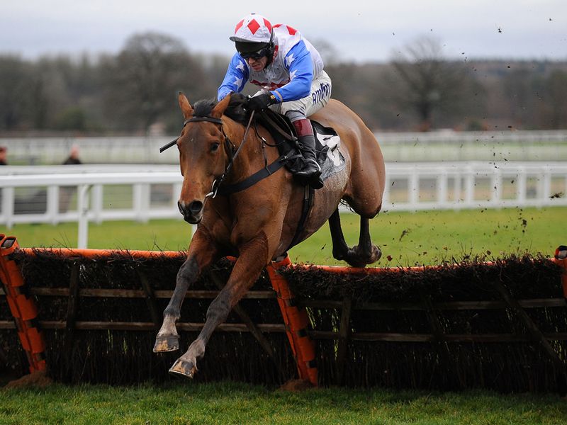Reve De Sivola is out on his own in the Grade One Long Walk Hurdle...