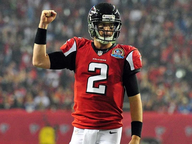 Atlanta quarterback Matt Ryan threw three touchdown passes as the Falcons blanked the New York Giants 34-0