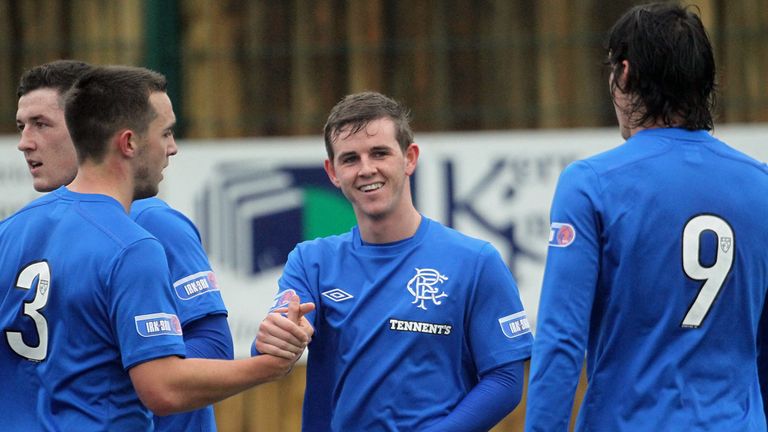 Templeton: Celebrates goal for Rangers
