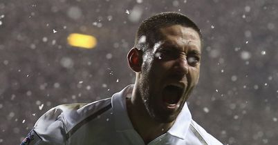 Dempsey: Celebrates late equaliser for Spurs
