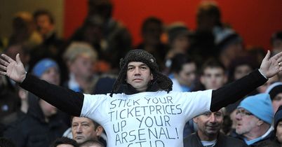 Fan protests against the price of match tickets