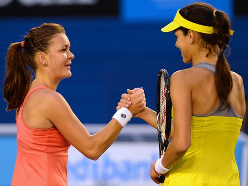 Agnieszka Radwanska (l): Got past Ana Ivanovic&nbsp;