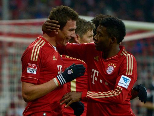 Mario Mandzukic scored two goals for Bayern Munich