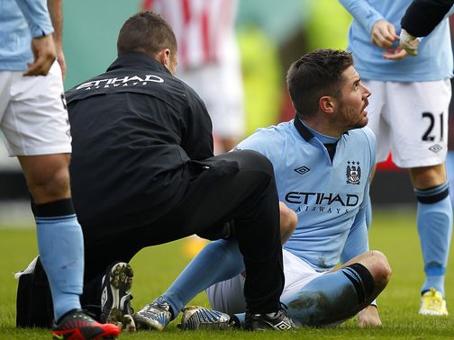 Javi Garcia was floored by Whelan's challenge