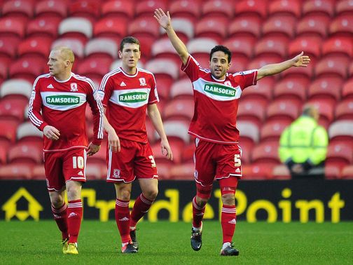 Middlesbrough celebrate against Hastings