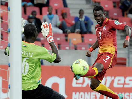 Christian Atsu finds the net for Ghana