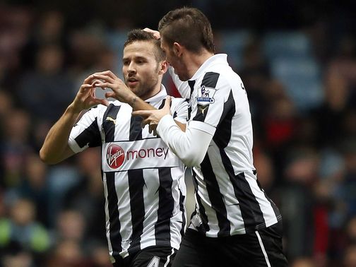 Yohan Cabaye scored a superb goal in Newcastle's victory at Aston Villa&nbsp;