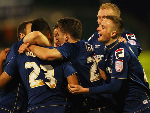 Oldham celebrate their win