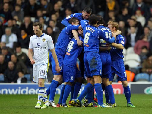 Birmingham celebrate against Leeds