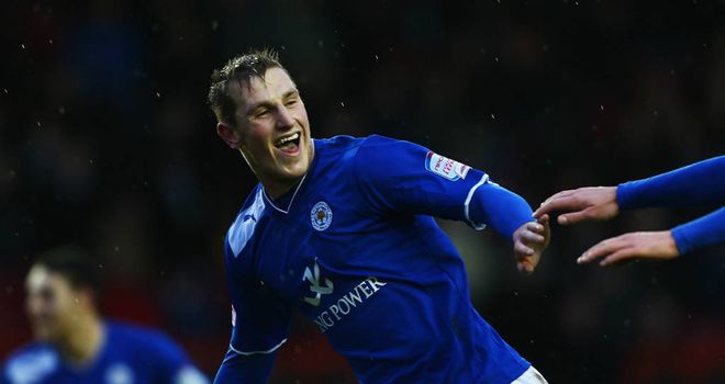 Chris Wood: Leicester's hat-trick hero celebrates at Ashton Gate