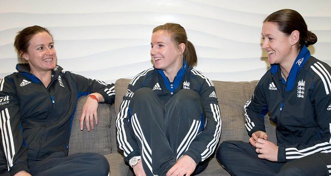 Lydia Greenway, Holly Colvin and Arran Brindle: share a wealth of World Cup experience