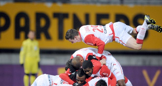Party time: Nancy celebrate some rare success