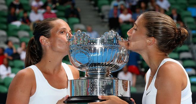 Roberta Vinci (L) and Sara Errani: Have won three of the last four women's doubles titles
