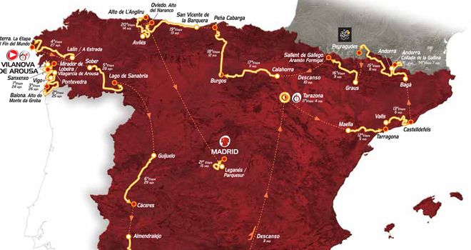 Vuelta: 2013 route (Credit: Unipublic)