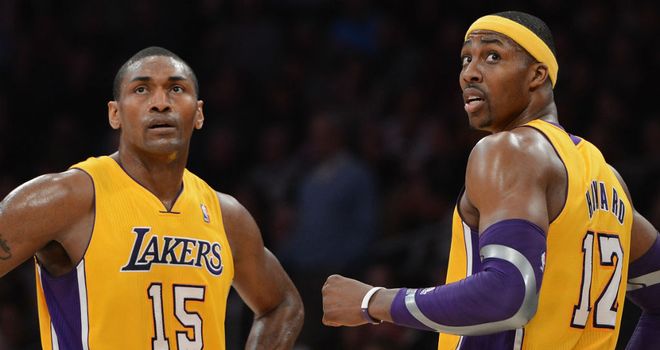 Metta World Peace and Dwight Howard: scored 17 points apiece