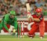Aaron Finch: his unbeaten 67 helped the Renegades beat the Stars on Sunday