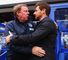 Harry Redknapp: Greets Andre Villas-Boas on the touchline at Loftus Road