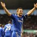 Frank Lampard salutes the travelling supporters after firing Chelsea 3-0 up at Stoke
