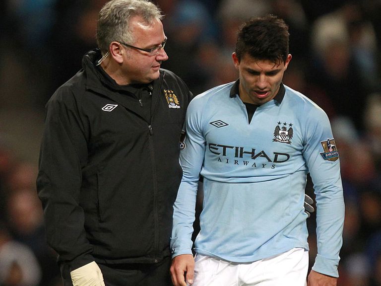 Aguero: Forced off in victory against Stoke