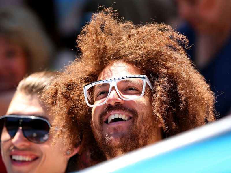 LMFAO member Stefan 'Redfoo' Gordy enjoys the action on day two