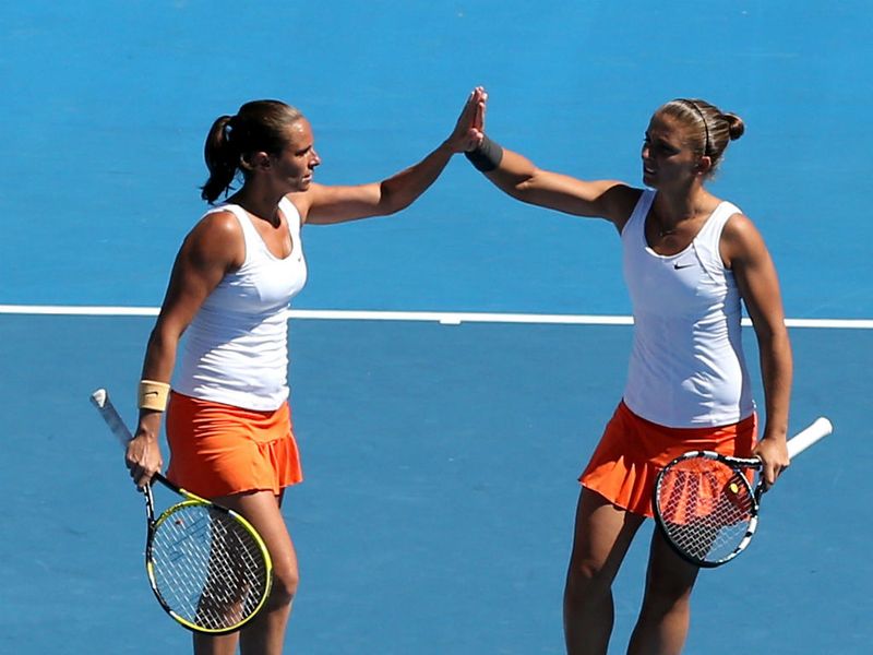 Sara Errani and Roberta Vinci caused an upset in the doubles as they beat the Williams sisters