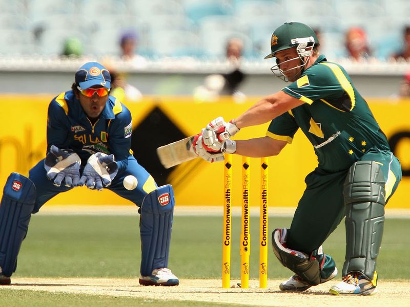 Aaron Finch was one of three batsmen to make their debuts...