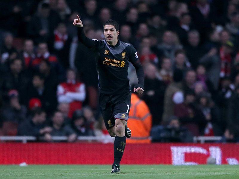 But Luis Suarez strikes first to give the Reds an early lead at the Emirates Stadium