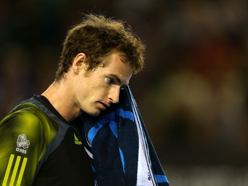 Murray wasn't smiling as he lost the second set 7-6.