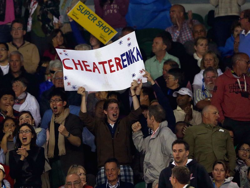 The majority of the packed-out Rod Laver Arena were rooting for Chinese contender Li