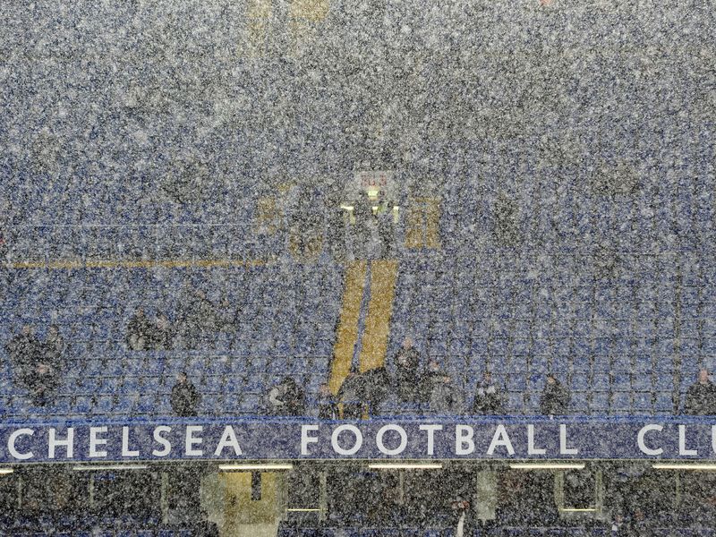 Chelsea and Arsenal had to deal with each other and testing conditions at Stamford Bridge, with snow steadily falling in the capital.